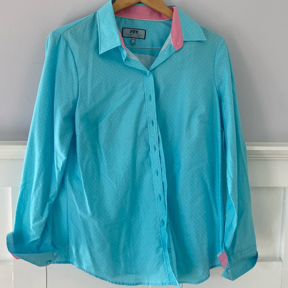 Hawes and Curtis semi fitted women’s blouse